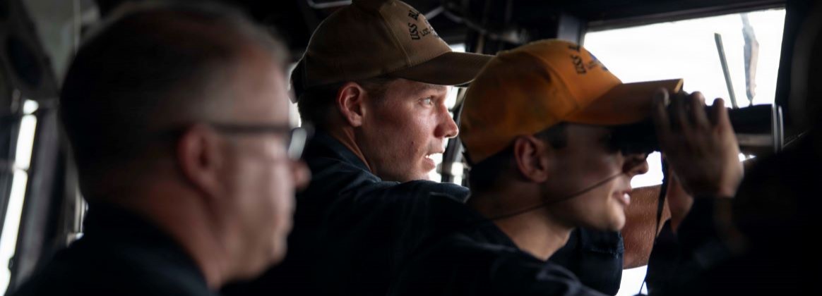 USS Blue Ridge (LCC 19) departs Changi, Singapore